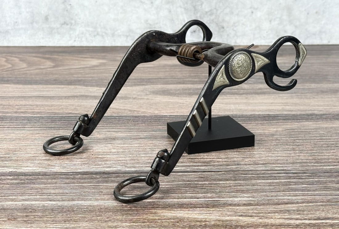 Silver Overlay Iron Cowboy Horse Bit (1 of 4)