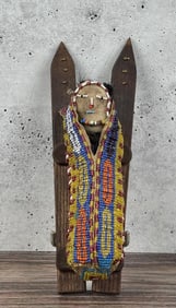 Kiowa Native American Indian Beaded Toy Cradle
