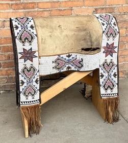 Sioux Native American Beaded Saddle Blanket