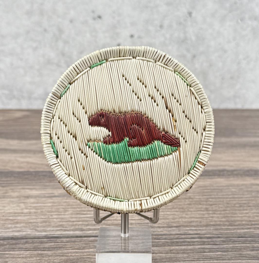 Antique Ojibwe Indian Birch Bark Quilled Box (1 of 5)