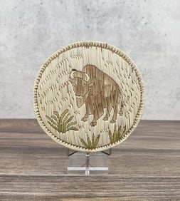 Antique Ojibwe Indian Birch Bark Quilled Box