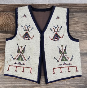 Sioux Native American Indian Beaded Vest