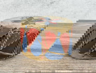 Hopi Pueblo Native American Indian Painted Drum