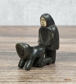 Soapstone Inuit Eskimo Carving Two Eskimos Fucking