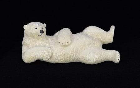 Ronald Apangalook Inuit Eskimo Polar Bear Carving
