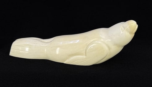 Inuit Eskimo Carved Walrus Ivory Seal