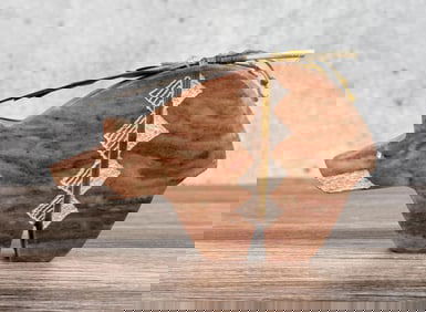 Richard Silver Navajo Alabaster Bear Fetish