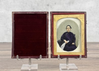 Antique Chinese Portrait Painting on Ivory