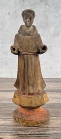 18th Century Spanish Colonial Santos of a Friar