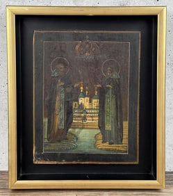 Zosima and Savvaty of Solovki Russian Icon