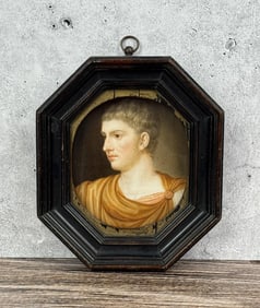 Grand Tour Painting on Ivory of Caligula