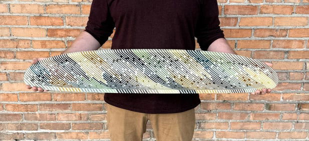 Martin Kremer Fused Glass Mosiac Ellipse Art Bowl