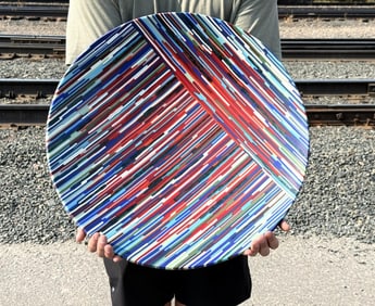 Martin Kremer Fused Glass Joseph's Coat Bowl