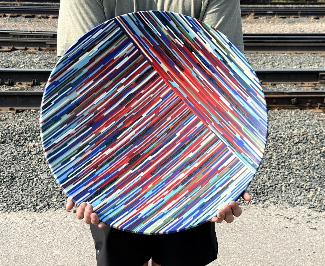 Martin Kremer Fused Glass Joseph's Coat Bowl (1 of 7)