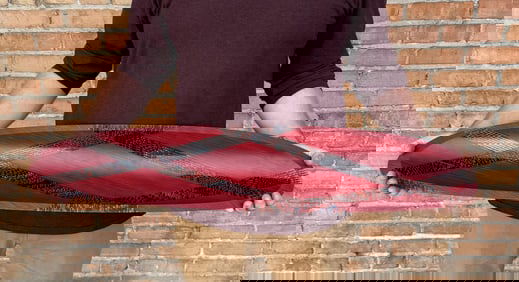 Martin Kremer Fused Glass Black Cane Ellipse Bowl