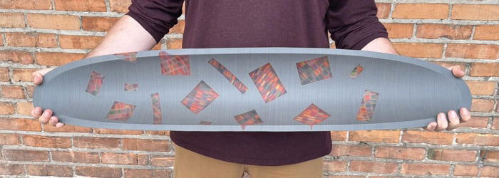 Martin Kremer Fused Glass Mosiac Ellipse Bowl