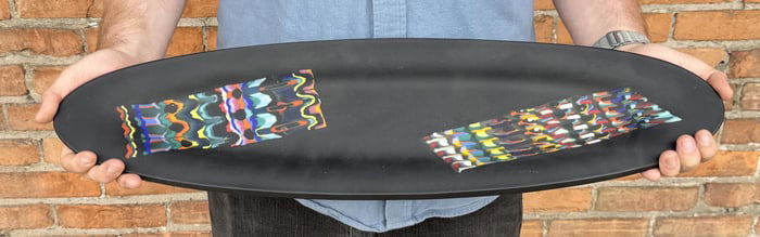 Martin Kremer Fused Glass Cascade Ellipse Bowl