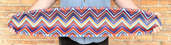 Martin Kremer Fused Glass Zig Zag Ellipse Bowl