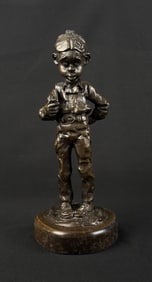 Gary Schildt Boy with Book Montana Bronze