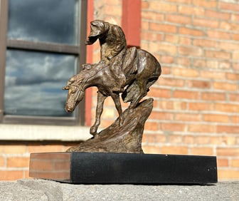 Cowboy on Horseback Bronze