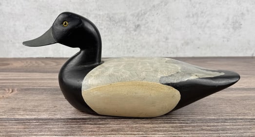 Signed Bluebill Wood Duck Decoy
