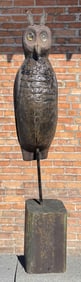 Folk Art Great Horned Owl Decoy