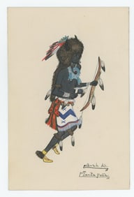 Tonita Pena Cochiti Pueblo Buffalo Dancer Painting