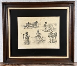 Edwin Forbes Civil War Etching