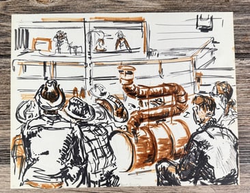 Janet Elizabeth Turner Cattle Auction Sketch