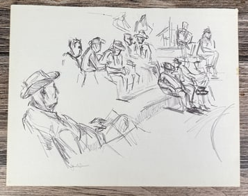 Janet Elizabeth Turner Cattle Auction Sketch