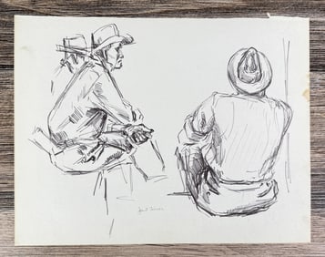 Janet Elizabeth Turner Cattle Auction Sketch