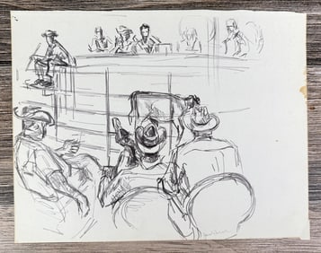 Janet Elizabeth Turner Cattle Auction Sketch