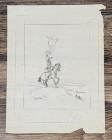 Byron Wolfe Indian War Signal Drawing