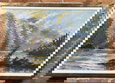 Richard Ellis Wagner Gorge Mists Oil Painting