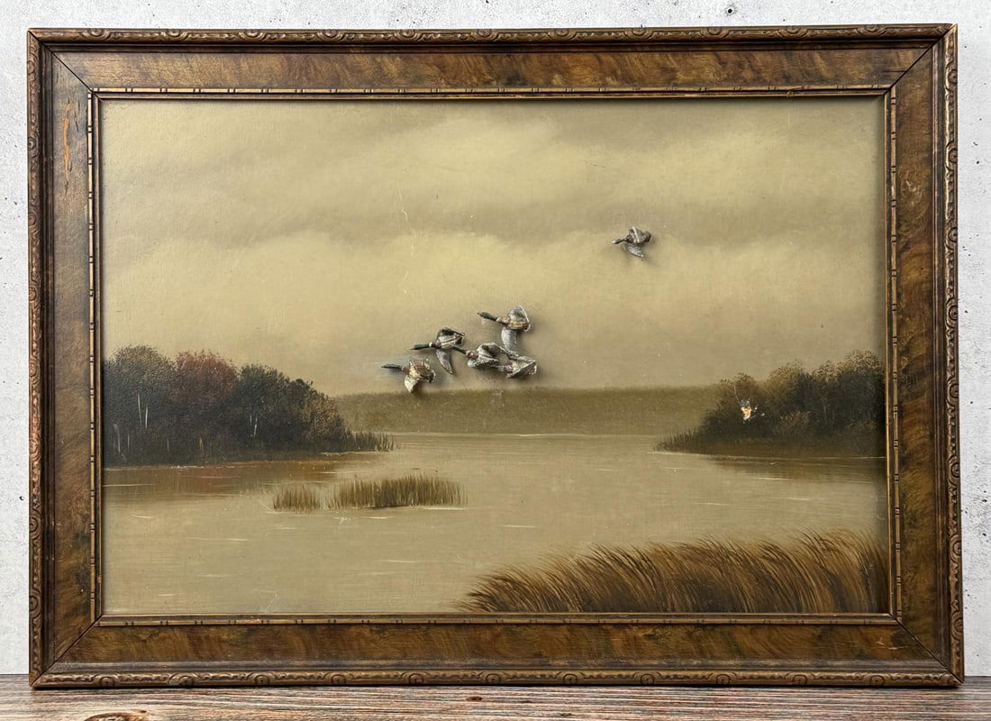 Charles Haddon Perdew Painted Duck Decoy Diorama (1 of 7)