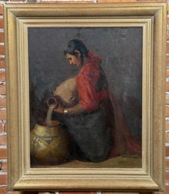 Amedee Joullin Filling The Olla Painting