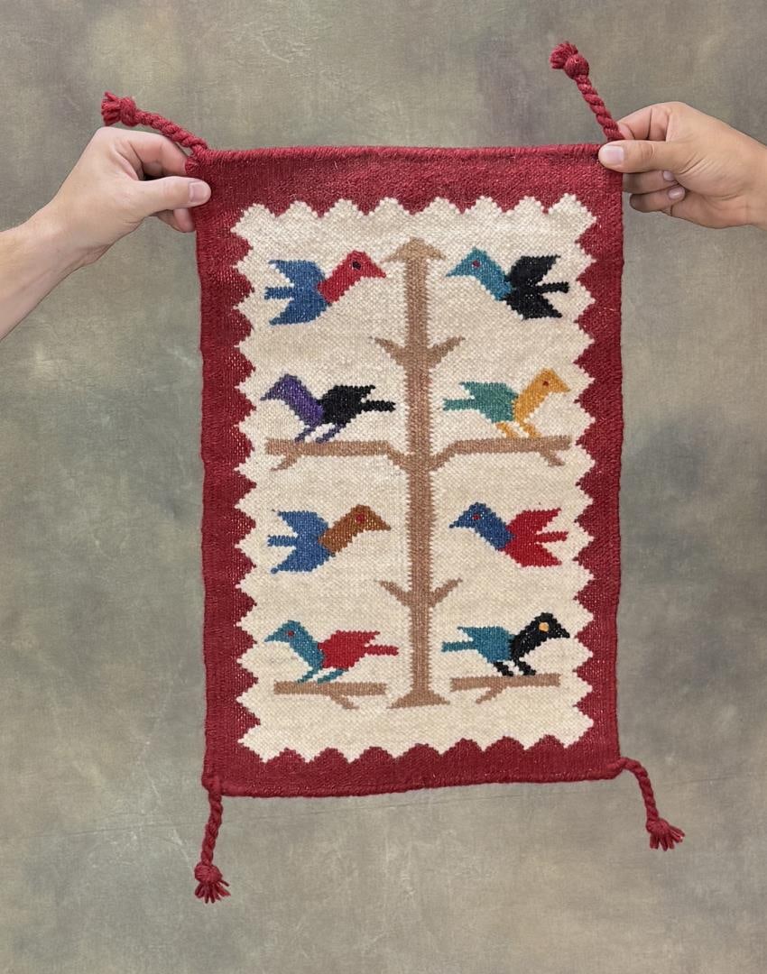 El Paso Tree of Life Rug: 13" by 20".