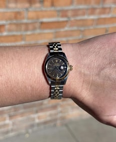 Rolex 69173 Ladydate Wood Dial Watch