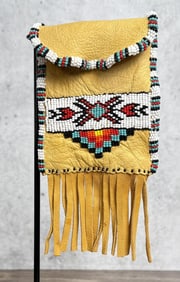 Ute Native American Indian Beaded Medicine Bag