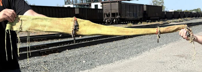 Sioux Native American Ochre Painted Gun Scabbard