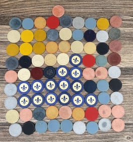 Antique Montana Saloon Clay Poker Chips