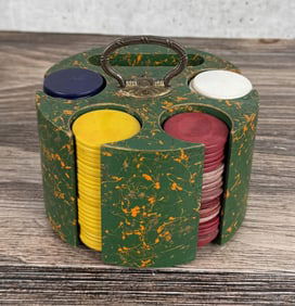 Antique Montana Saloon Clay Poker Chips