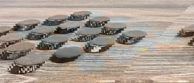 Green Yellow Marbled Bakelite Backgammon Pieces