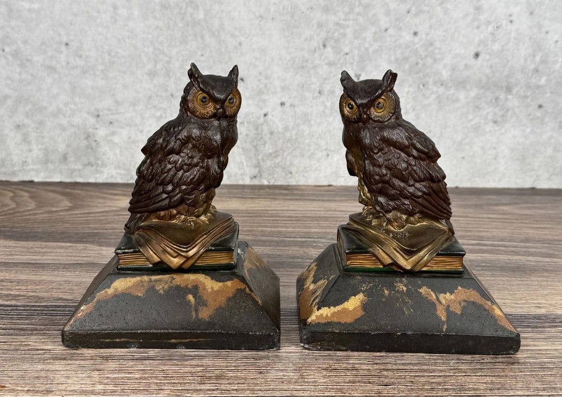 Coronet Austrian Cold Painted Owl Bookends (1 of 7)
