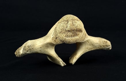 Alaskan Inuit Eskimo Whalebone Vertebrae Carving