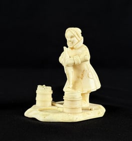 Greenland Inuit Eskimo Whale Tooth Carving