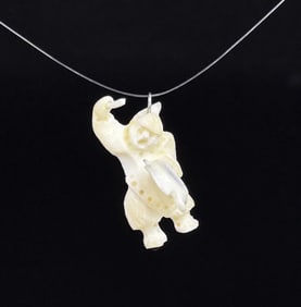 Alaskan Inuit Eskimo Drummer Pendant