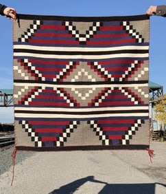 Navajo Indian Chiefs Blanket Rug Moki Revival