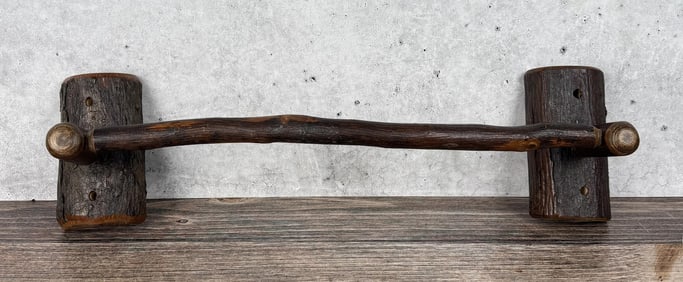 Rustic Old Hickory Towel Rack Bar