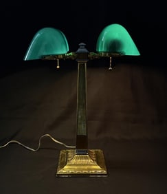 Emeralite Double Student Bankers Partner Desk Lamp